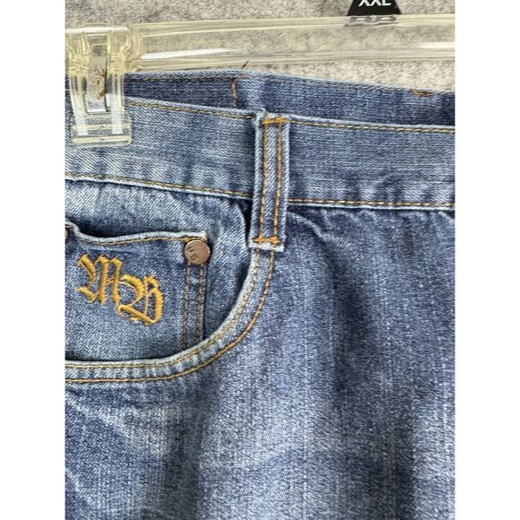 Tupac Makaveli Jeans Mens 38 Baggy Y2K Denim Rap Hiphop Streetwear Vintage 90s - Picture 5 of 10